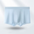 thumbnail image 6 of tasrioml Men Boxer Underwear Mid-rise Solid Color Ice Silk Shorts Briefs Ultra Thin Breathable Seamless Summer Panties, 6 of 8