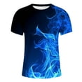 thumbnail image 4 of Njoeus Big & Tall Shirts for Men, Tshirts Shirts for Men Shirts for Men Cool 3D Flame Print Funny Graphic Tee Shirt Summer Casual Short Sleeve Shirts Tops Men's Workout Shirts On Clearance, 4 of 5