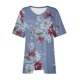 thumbnail image 4 of Camiseta de Manga Corta de Cuello en V Sólido Casual, Camisetas de Manga Corta para las Mujeres, 4 of 4