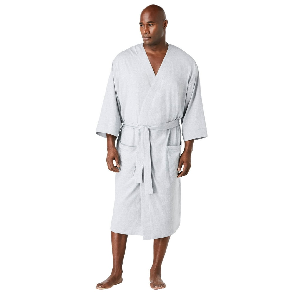 Kingsize KingSize Men's Big & Tall Cotton Jersey Robe Tall 2XL/3X
