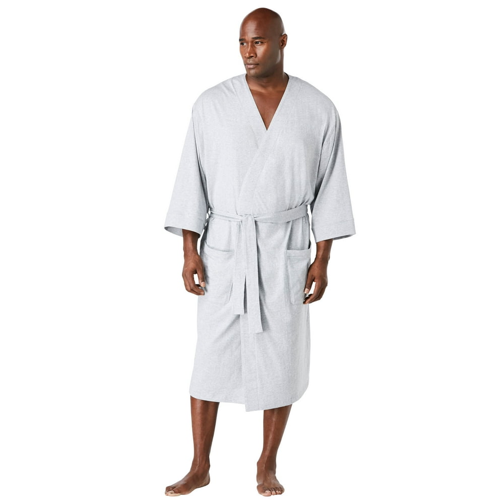 Kingsize - KingSize Men's Big & Tall Cotton Jersey Robe - Tall - 2XL/3X ...