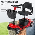 thumbnail image 4 of Arshin Mobility Scooters for Seniors,4 Wheels Mobility Scooters Lightweight and Portable,180W 24V Motor,Suitable for Travel,Adults,Elderly(Red), 4 of 18