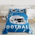 thumbnail image 2 of jejeloiu Rugby Sport Game Queen Comforter Set,Gray Football Helmet Bedding Comforter Set For Boys Kids Reversible 3-Piece, 2 of 8
