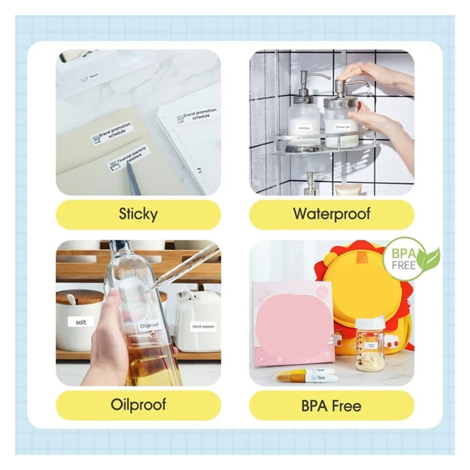 D11 Wireless Portable Thermal Label Printer Small Sticker Machine with Adhesive Backing for Office