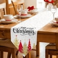 thumbnail image 2 of Table Runners 108 Inches Long, Christmas Tree Cotton Linen Kitchen Dining Coffee Table Runner for Party Home Decor, Red Xmas Tree Winter Snowflakes Abstract Tabletop Dresser Scarves 13x108 Inch, 2 of 9