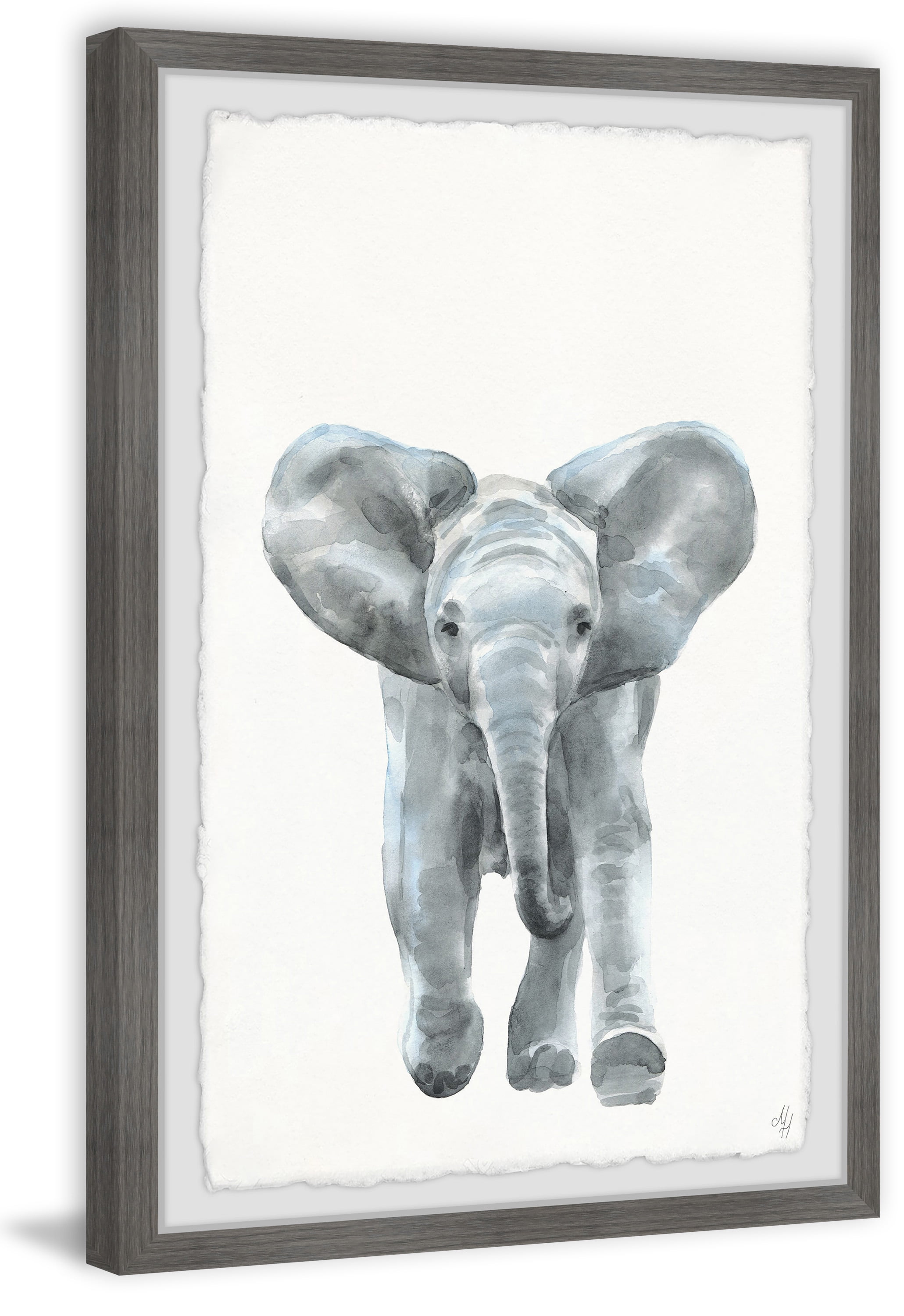 Marmont Hill Here Goes the Elephant Framed Wall Art
