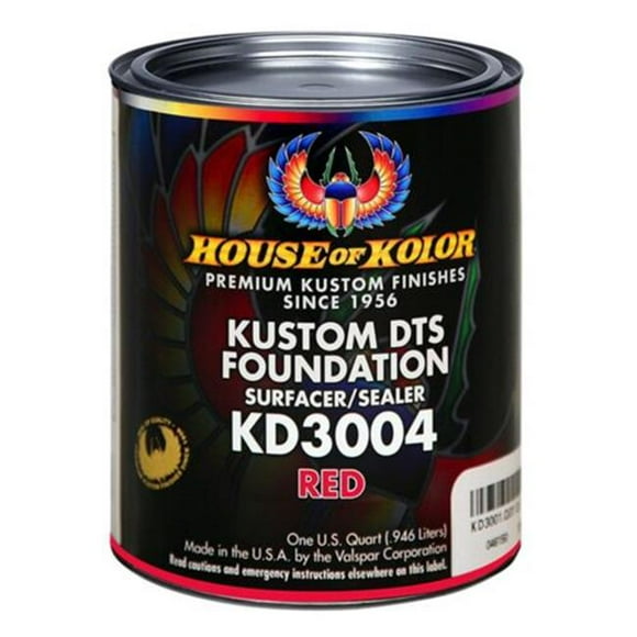 WTD HOK-KD3002-Q01 1 qt. Kustom DTS Foundation Surfacer & Sealer, Red