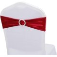 thumbnail image 2 of KAIYANG 6 piezas de cinturón elástico para silla, correas decorativas para silla de fiesta de boda (rojo), 2 of 5