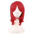thumbnail image 1 of LinYooLi 16 Inch/40 cm Short Side Bangs Synthetic Fiber Cosplay Layered Wig (White/Azure Blue), 1 of 9