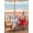 Red, variant on Outdoor Tablecloth with Umbrella Hole and Zipper, Red Christmas Rectangle Table Cloth 60x84 Inch Waterproof Tablecloth, Xmas Balls Pine Needles Snowflakes Winter Picnic Table Cover for Patio Camping