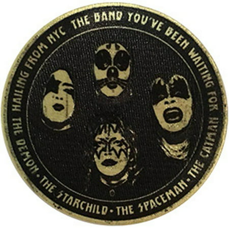 Kiss Hailing From NYC, - Sew Iron on, Embroidered Original Artwork - Patch -  3.5