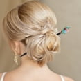 thumbnail image 2 of Unique Bargains 1 Pc Hair Chopstick Classic Gardenia Hair Hairpin Black Pink Blue, 2 of 5