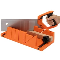 Navaris Mitre Box with Saw - Mitre Box with 43cm (16.9") Hand Saw Cutter Tool Included for Cutting Wood and 2 Built-in Clamps for Secure Woodwork