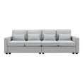 thumbnail image 6 of ARCTICSCORPION Linen Modern 104" 4 Seater Sofa with Pillows, Light Gray, 6 of 9