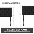 thumbnail image 3 of Weture Linen Fabric Upholstered Queen Headboard, Modern Diamond Tufting, Adjustable Height, Black, 3 of 8