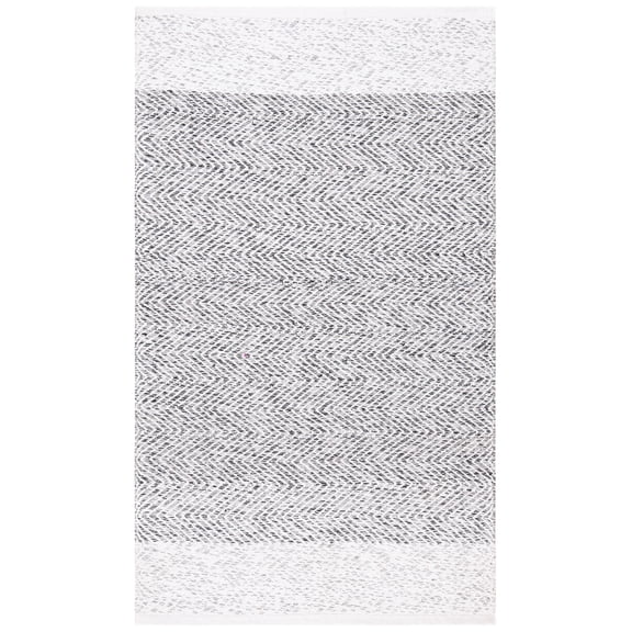 SAFAVIEH Nantucket Adria Striped Area Rug, Ivory/Charcoal, 3' x 5'
