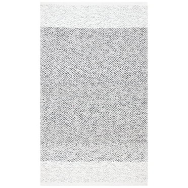SAFAVIEH Nantucket Adria Striped Area Rug, Ivory/Charcoal, 3' x 5'