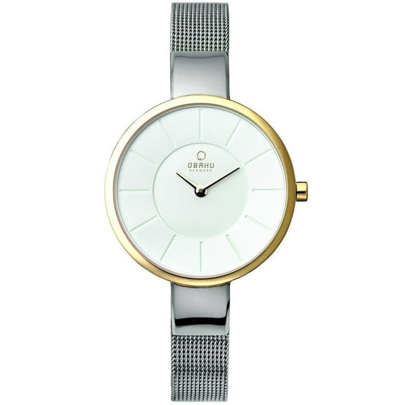 Obaku Womens Classic Watch White Dial Stainless Steel V149LXAIMC2 Quartz