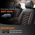 thumbnail image 3 of DIKSOAKR Car Seat Covers Full Set for Subaru Outback 2007-2025 2026 5 Seats Premium Non-Slip Leather Seat Cover Carseat Protector Gray,Full Set(2 Row 5 Seats), 3 of 11