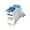 Blue, variant on 125A Electric Split Din Rails Terminals Block Junction Box Single Stage Splitter Box Electrical Wire Connector Easy to Use