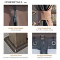 thumbnail image 6 of Outsunny Patio Gazebo 12' x 20', Netting & Curtains, 2 Tier Double Vented Steel Roof, Hardtop, Ceiling Hooks, Rust Proof Aluminum, Brown, 6 of 9