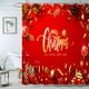 thumbnail image 4 of Set de cortinas de ducha de copo de nieve navideño rojo con 12 ganchos - Decoración de baño con purpurina Bokeh - Tela de poliéster lavable - 70x70 pulgadas, 4 of 6