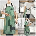 thumbnail image 6 of Black Cat and Green Town Chef Kitchen Apron with Pockets for Women Waterproof Aprons for Cooking Baking, 6 of 7