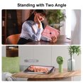 thumbnail image 3 of Aoub for iPad a16 11th 10th Generation Case 11 inch 10.9 inch 2025 2022, Transparent Hard Back Tri-fold Stand Smart Case, Auto Wake/Sleep, Pink, 3 of 8