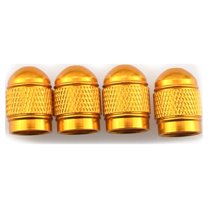 Aluminum Tire Valve Stem Caps 4 Pack, Heavy-Duty Anti-Dust Wheel Rim Air Caps, Durable Anodized Car Tire Accessories for Cars Trucks SUVs, Leakproof Valve Covers for Daily Driving Use