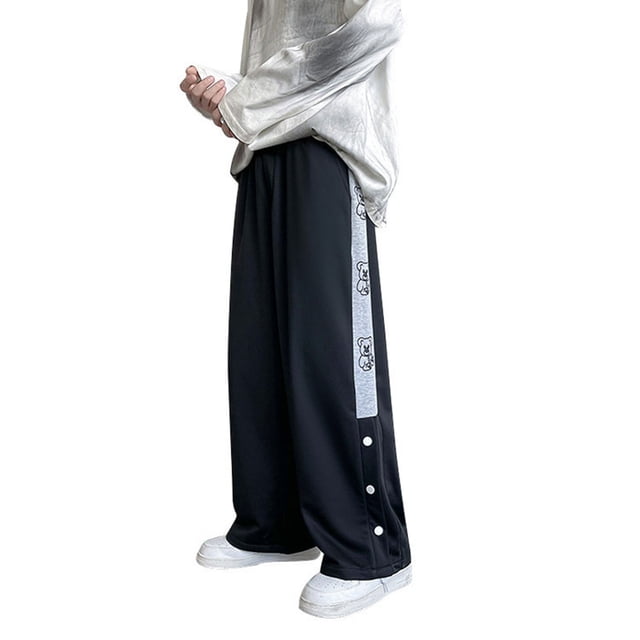 Pantalones anchos para hombre, pantalones anchos laterales para hombre, pantalones anchos casuales para hombre, pantalones anchos de calidad profesional