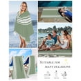 thumbnail image 5 of Dark Sage Green Beach Towels Oversized Super Absorbent, Farmhouse Sage Green White Striped Lightweight Bath Towel Quick Dry Sets For Bathroom/Pool/Rv Camping/Beach Play/Gym Room/Picnic 35"x70", 5 of 8