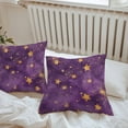 thumbnail image 5 of Purple Starry Sky Outdoor Pillow Covers Pack of 2 Star Galaxy Fantasy Romantic Waterproof Throw Pillow Covers Decorative Cushion Cases for Patio Garden Tent Balcony Couch 18x18 inch, 5 of 8