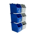 thumbnail image 1 of Busch Systems Multi Recycler Stackable Indoor Recycling Containers [6 Pack] 36 G - Grey | Blue - Mobius Loop Indoor Container, 1 of 2
