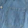thumbnail image 5 of Qudderr 2-10T Boys' Denim Shirts for Kids Summer Short Sleeve Button down Shirts Baby Lightweight Jeans Blouses Tops for Boys, 5 of 9
