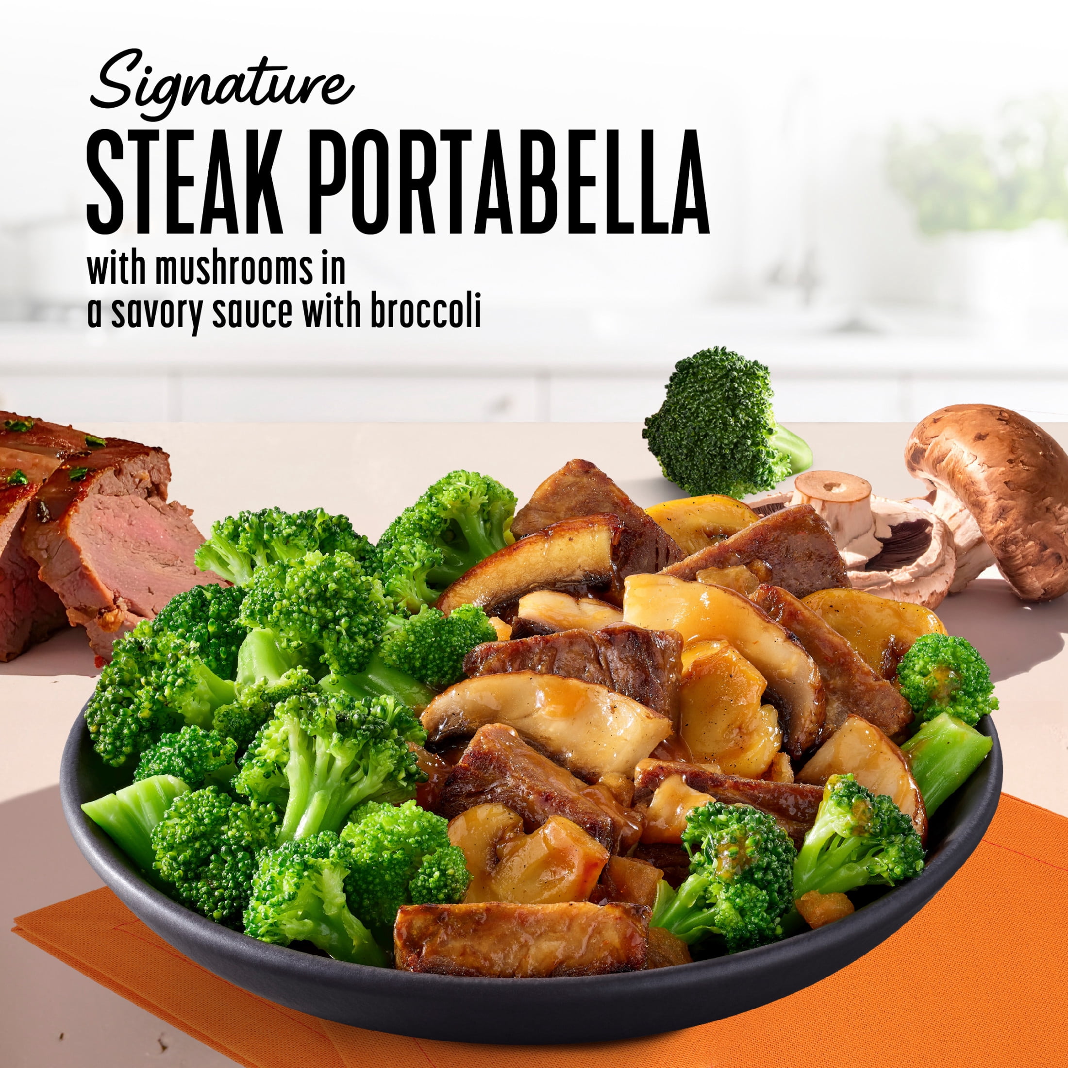 Lean Cuisine Steak Portabella Microwave Meals for Lunch or Dinner, 7.5 oz (Frozen)