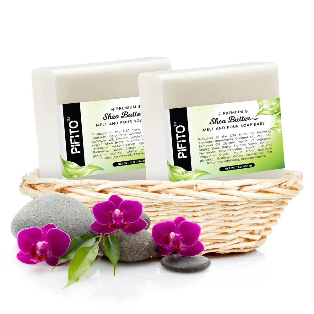 Pifito Shea Butter Melt and Pour Soap Base (2 lb) │ Premium 100