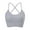 Grey, variant on Sngxgn Womens Longline Sports Bra Padded Workout Crop Tank Tops(White,S)