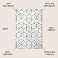 thumbnail image 4 of JONATHAN Y SUPERSOFT 4 x 6 Area Rug, Tumbling Blocks Geometric - White/Gray, SEU101K-4, 4 of 10