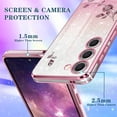 thumbnail image 5 of (3in1 for Samsung Galaxy S24 Plus Case for Women Girls Glitter Girly Cute Bling Flowers Phone Cases with Ring Stand Design Sparkle Floral Shiny Pretty Cover for Samsung S24 Plus 6.7'', 5 of 12