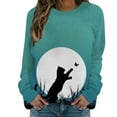 thumbnail image 2 of Amzcrzy Sweat-Shirt pour Femmes Col Rond Imprimé Manches Longues Hauts Blouse Régulière Imprimée Chemises Manches Longues pour Femmes Chandail Chandail en Molleton Col Rond Chandail en Molleton pour Femmes S, 2 of 5