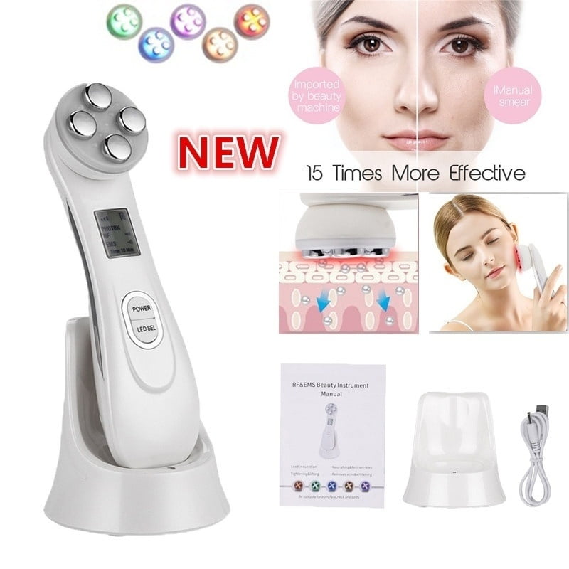 5 In 1 LED RF EMS Photon Therapy Rejuvenation Face Skin Care Spa Beauty Devi 