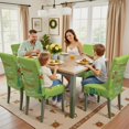 thumbnail image 5 of Chair Covers for Dining Room Chairs Stretch Printed Dining Chair Cover Set Of 6,Washable Elastic Kitchen Chair Slipcovers,Removable Seat Protector for Home or Party, 5 of 8