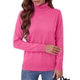 thumbnail image 3 of MOSHU Turtleneck Sweaters for Women Long Sleeve Casual Tops Knit Womens Pullover Sweaters Winter Clothes, 3 of 10