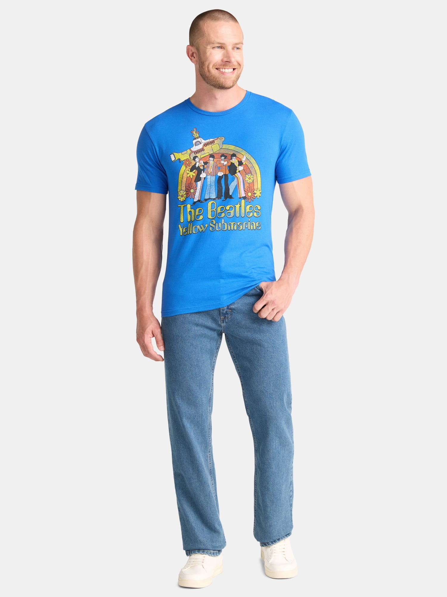 The Beatles Men's and Big Men's Cotton Graphic Tee, 2-Pack, Sizes S-3XL