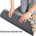 thumbnail image 3 of Blue Floral and Petal Pattern Hot Yoga Mat Towel Non Slip for Hot Yoga - Quick-Drying Yoga Mat Cover with 4 Corner Pockets with Travel Bag - Hot Yoga Towel Non Slip 74"x26", 3 of 6