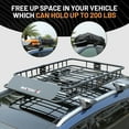 thumbnail image 2 of Roof Rack, 51 x 36 Inch Rooftop Cargo Carrier, 200LBS Weight Capacity Heavy Duty Roof Rack Basket for SUV and Pick (Cargo Rack), 2 of 7