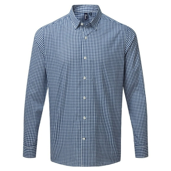 Premier Mens Maxton Check Long Sleeve Shirt