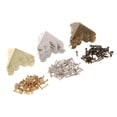 thumbnail image 1 of 30pcs Protectores de esquina Soledad Bronce Plata Oro Repujado Caja de Latón, 1 of 8