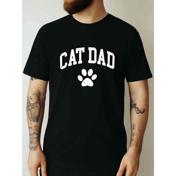 Greenink Vintage Cat Dad Life Choose Me Father Day T-Shirt Best Cat Dad Ever Shirt Funny Meow Kitten Pet Lover Gift Tee