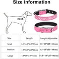 thumbnail image 2 of HAHDAXIA Rhinestones Dog Collar, Adjustable Sparkly Crystal Studded Genuine Leather Pet Dog Collar for Small and Medium Dogs (L, Yellow), 2 of 5